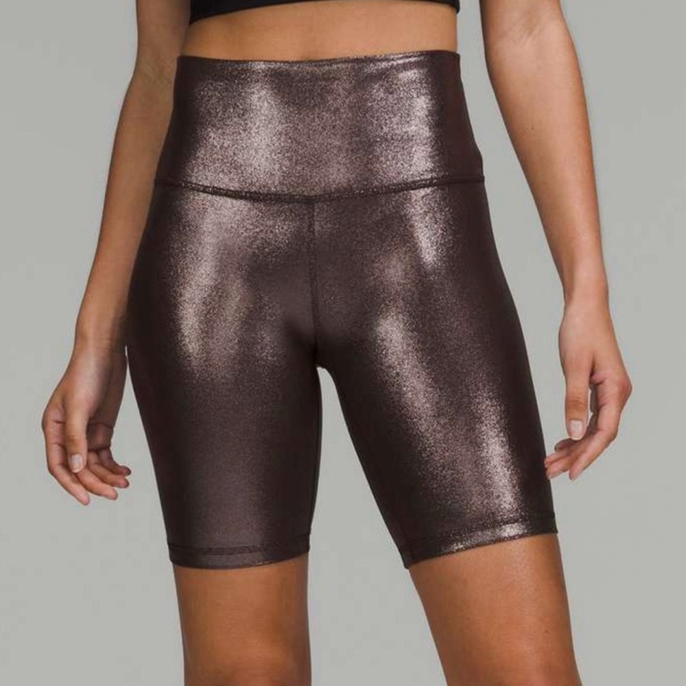 Lululemon Metallic Brown Women's biker Shorts